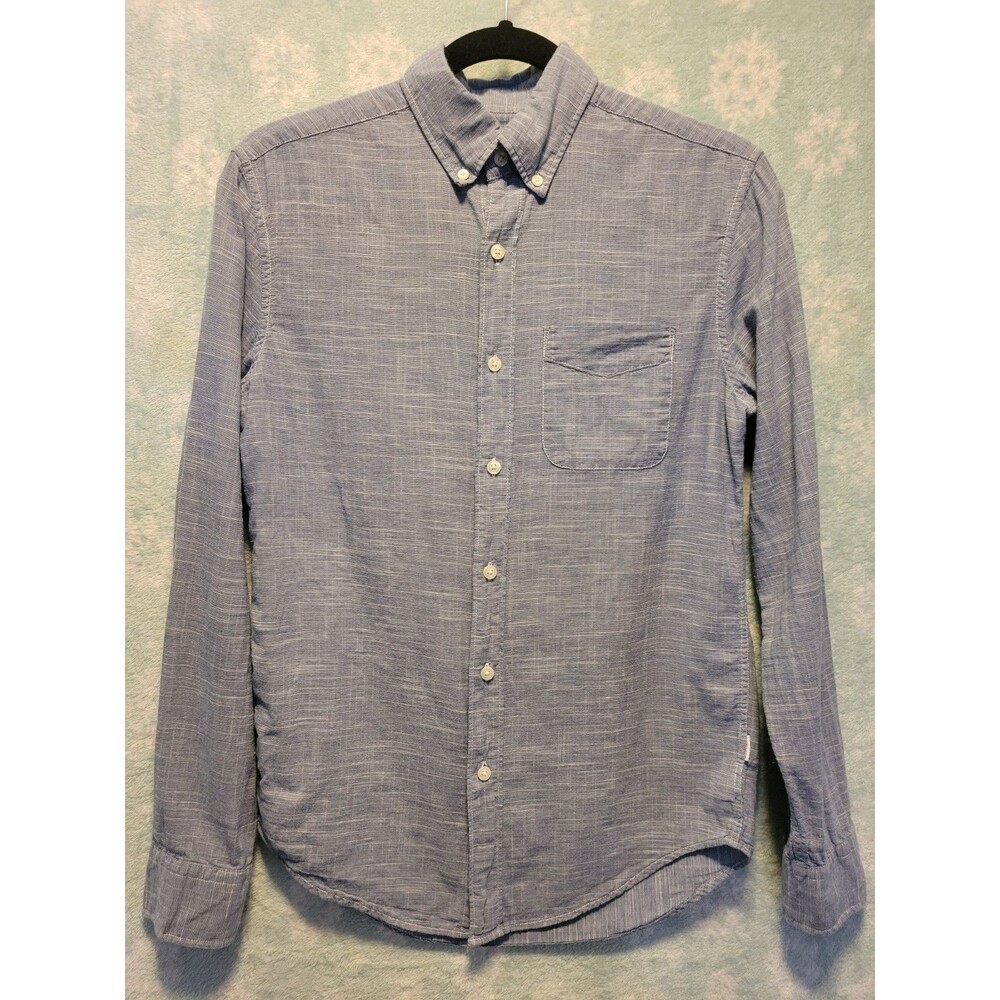 American Eagle XS Mens Shirt Athletic Fit Denim Blue Casual Business Preppy Top